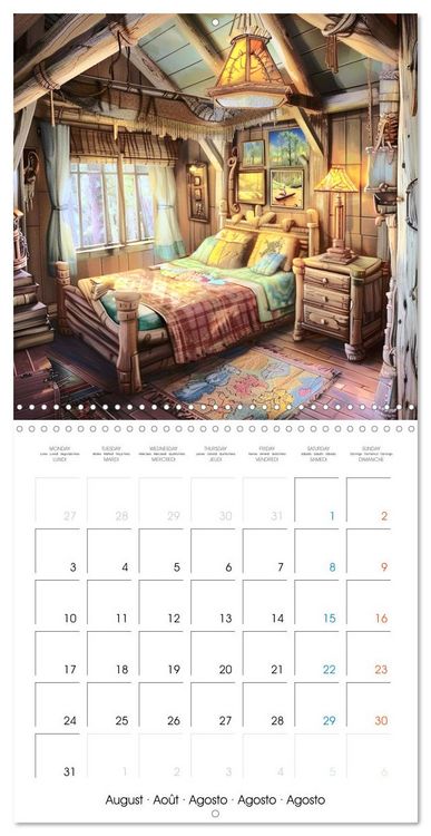 Produktbild: Cabanes f&eacute;eriques (Calendrier mural carr&eacute; 2026 30x30 cm) Calendrier double avec une page pour vos prises de notes
