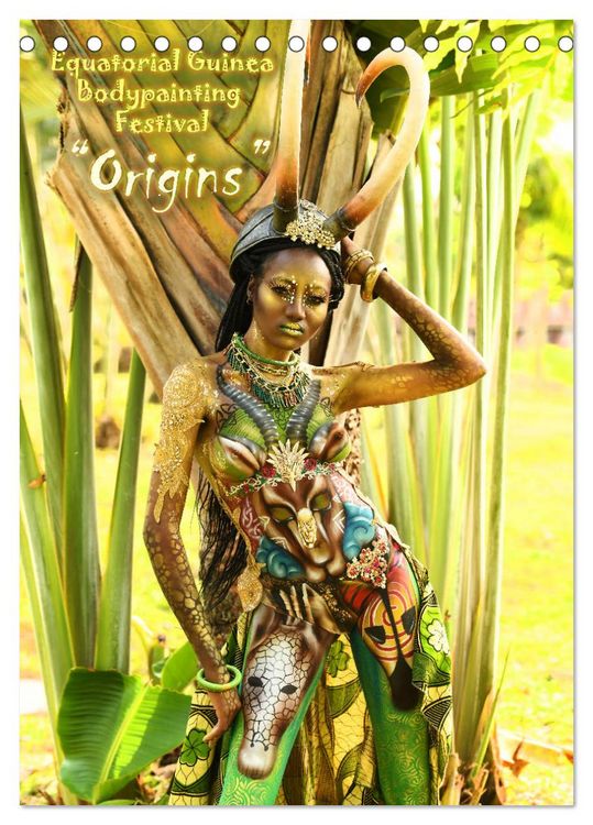 Produktbild: Equatorial Guinea Bodypainting Festival "Origins" (Tischkalender 2026 DIN A5 hoch), CALVENDO Monatskalender