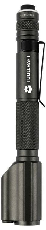 Produktbild: TOOLCRAFT Penlight mit roter Laserpointer mit G&uuml;rtelclip batteriebetrieben 150 lm 1.16 h 57 g
