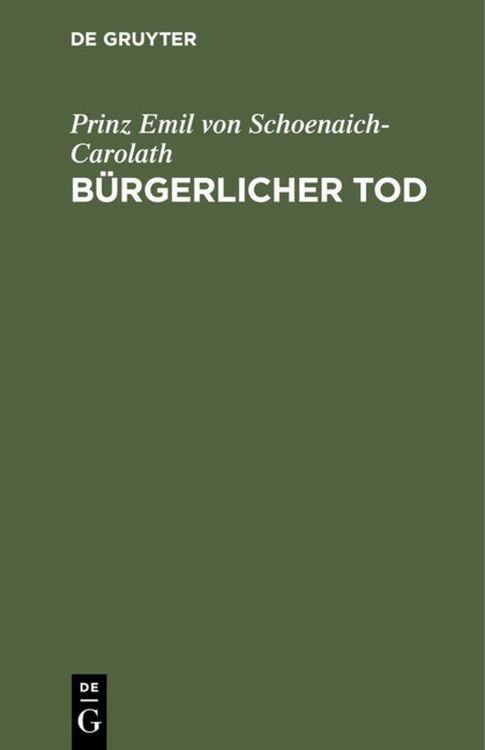 Produktbild: B&uuml;rgerlicher Tod