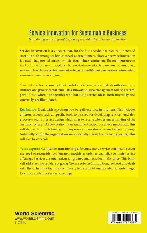 Produktbild: Service Innovation For Sustainable Business