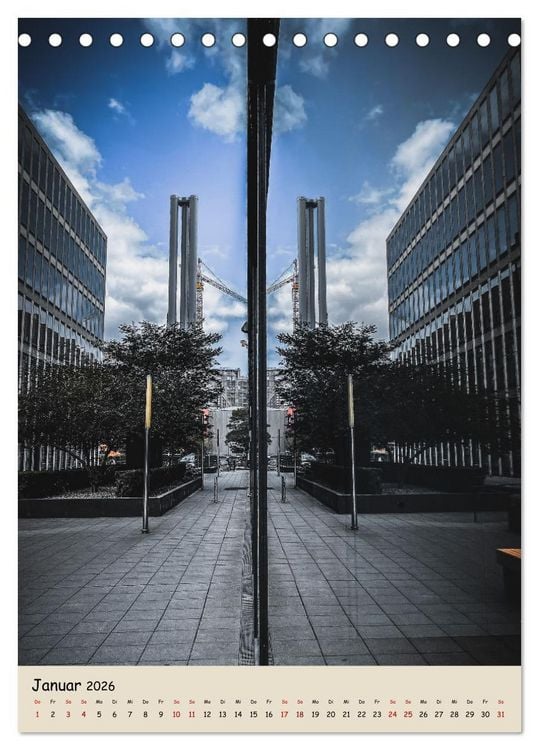 Produktbild: Hamburg Spiegelungen 2026 (Tischkalender 2026 DIN A5 hoch), CALVENDO Monatskalender
