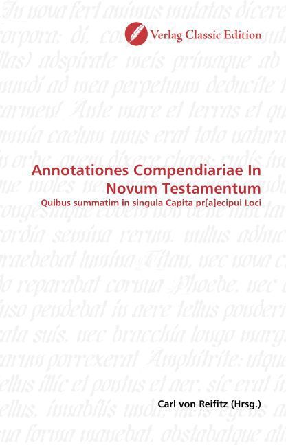 Produktbild: Annotationes Compendiariae In Novum Testamentum