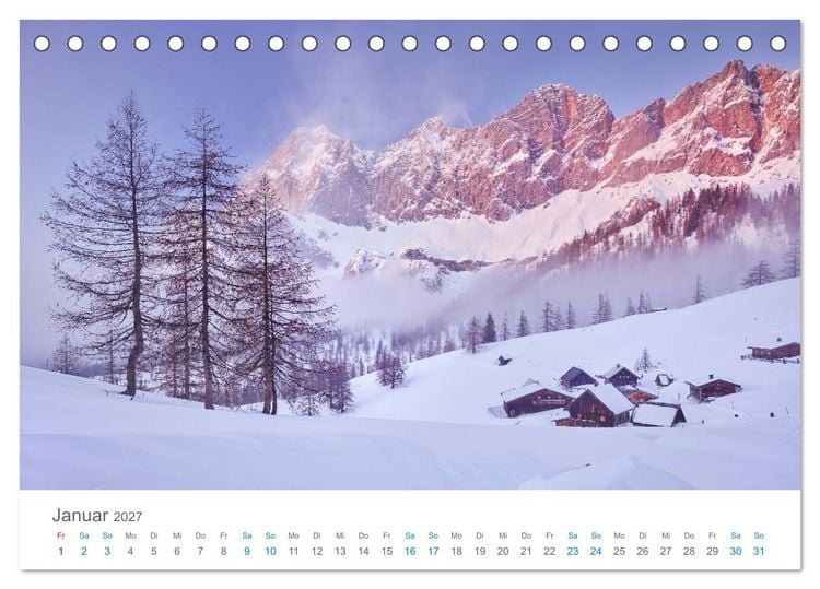 Produktbild: Alpen im Licht (Tischkalender 2027 DIN A5 quer), CALVENDO Monatskalender