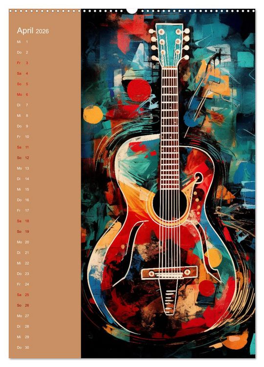 Produktbild: Strings & Dreams: Ein Jahr musikalischer Inspiration (hochwertiger Premium Wandkalender 2026 DIN A2 hoch), Kunstdruck in Hochglanz