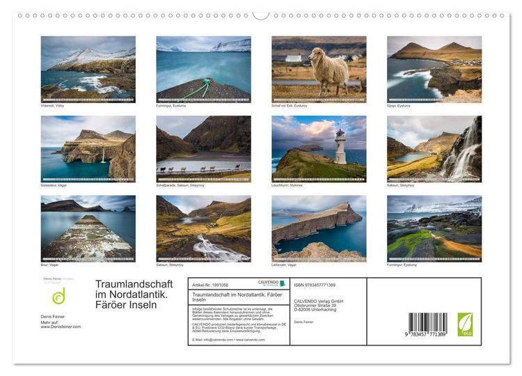Produktbild: Traumlandschaft im Nordatlantik. F&auml;r&ouml;er Inseln (hochwertiger Premium Wandkalender 2026 DIN A2 quer), Kunstdruck in Hochglanz