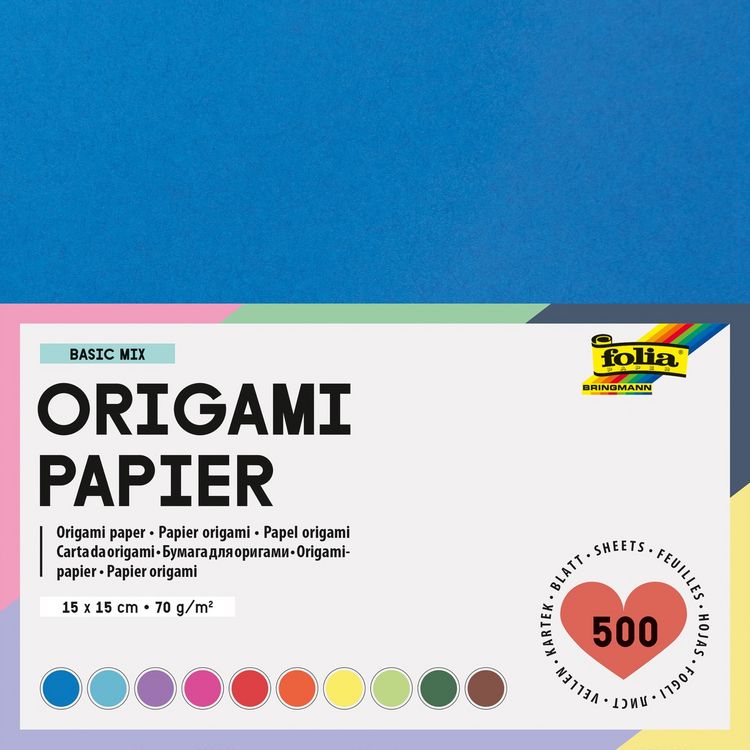 Produktbild: FOLIA&reg; Faltbl&auml;tter Basic Mix, 150 x 150 mm