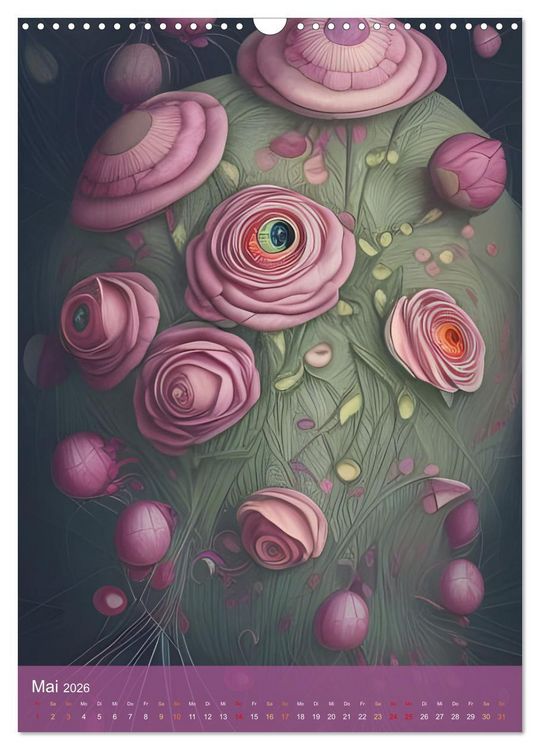 Produktbild: Rosige Aussichten - Diese Blumen beobachten dich auf Schritt und Tritt (Wandkalender 2026 DIN A3 hoch), CALVENDO Monatskalender