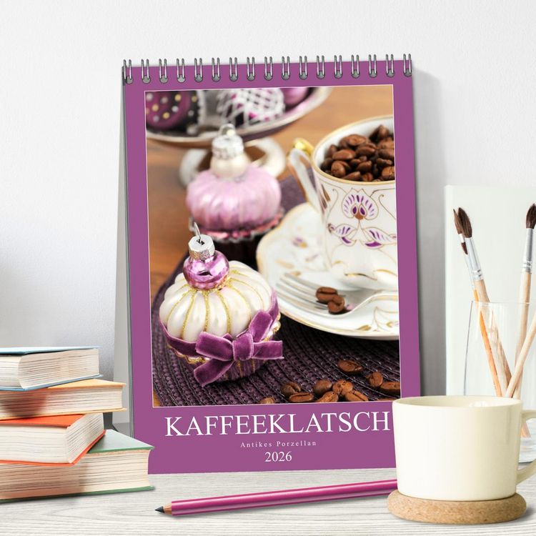 Produktbild: Kaffeeklatsch - Antikes Porzellan (Tischkalender 2026 DIN A5 hoch), CALVENDO Monatskalender