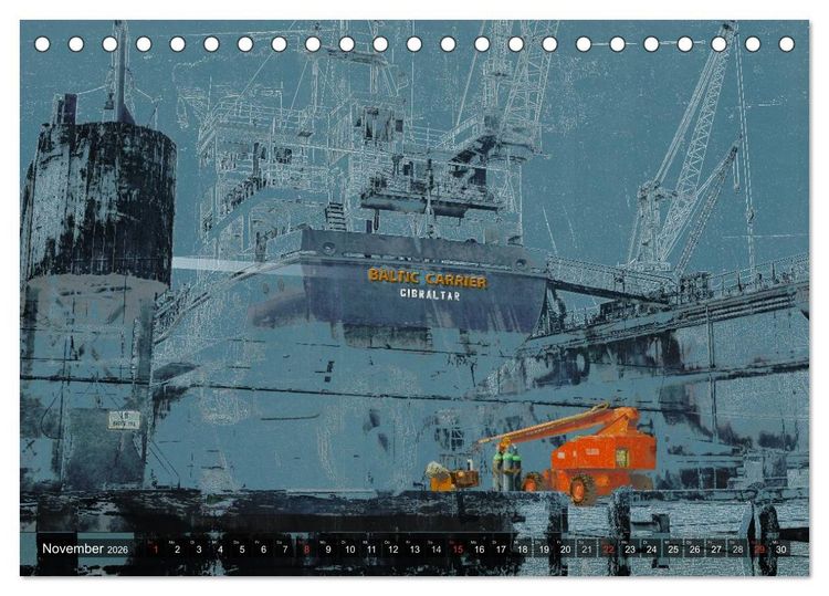 Produktbild: Photo-Art / Hamburg Hafen (Tischkalender 2026 DIN A5 quer), CALVENDO Monatskalender