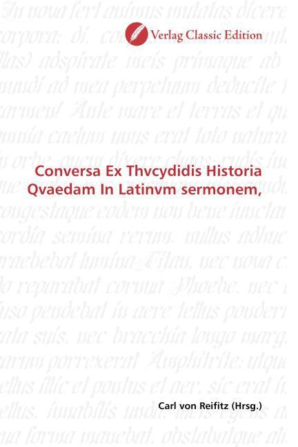 Produktbild: Conversa Ex Thvcydidis Historia Qvaedam In Latinvm sermonem,