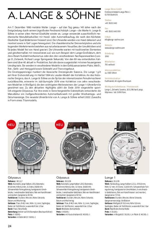 Produktbild: Armbanduhren Katalog 2022/2023