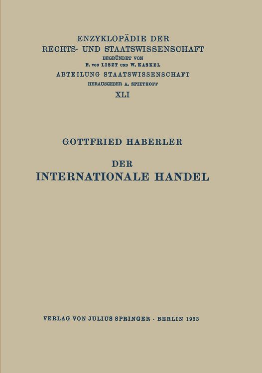Produktbild: Der Internationale Handel