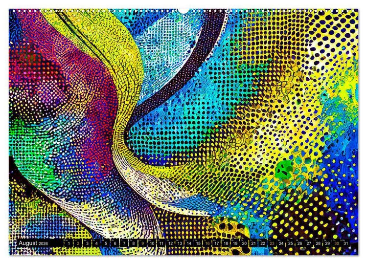 Produktbild: Abstrakte Farbdynamik (hochwertiger Premium Wandkalender 2026 DIN A2 quer), Kunstdruck in Hochglanz