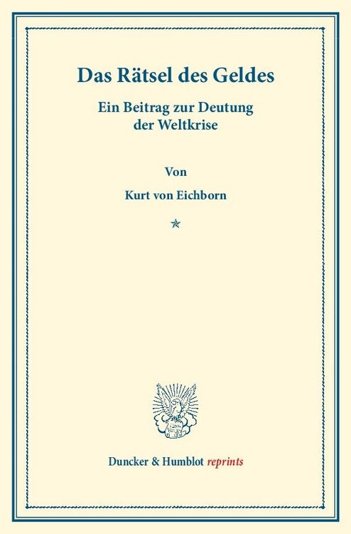 Produktbild: Das R&auml;tsel des Geldes.