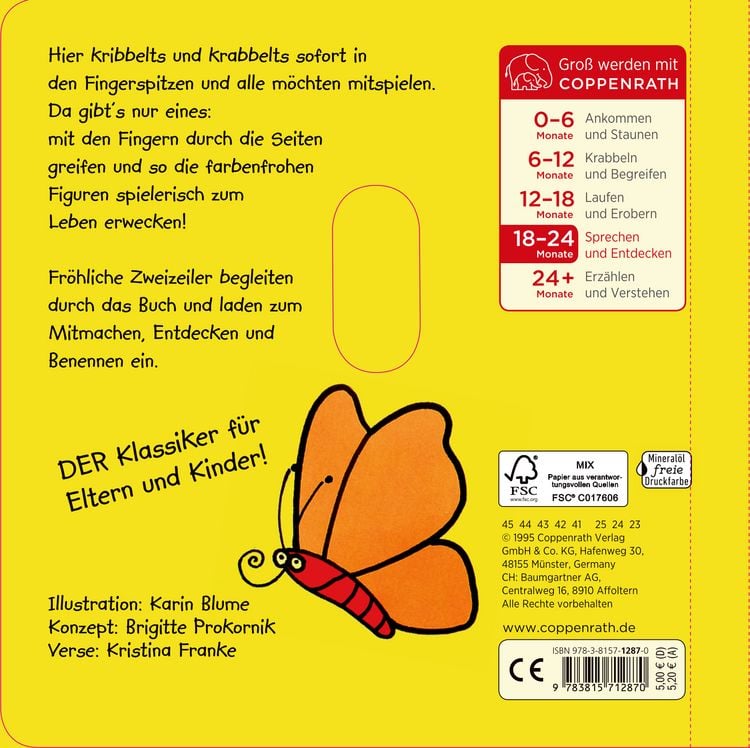 Produktbild: Kribbel-Krabbel: Mein lustiges Fingerspielbuch