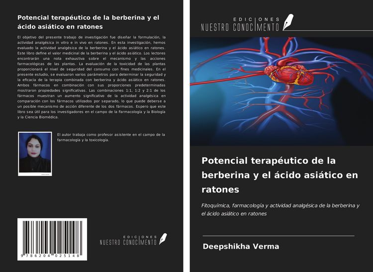 Produktbild: Potencial terap&eacute;utico de la berberina y el &aacute;cido asi&aacute;tico en ratones