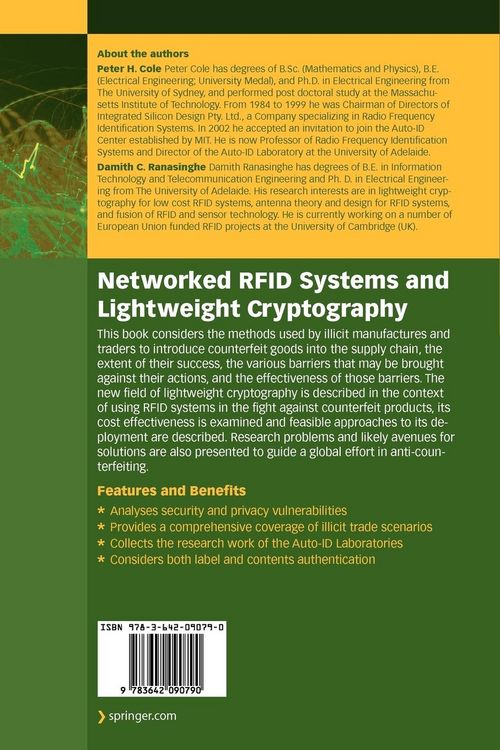 Produktbild: Networked RFID Systems and Lightweight Cryptography