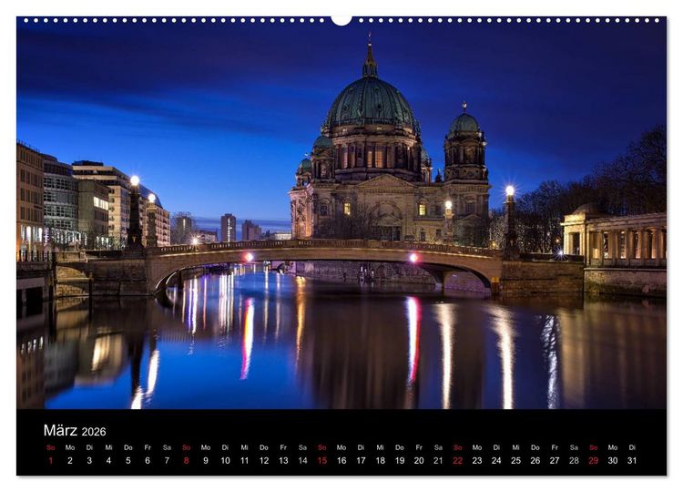 Produktbild: Berlin zwischen Tag und Nacht (Wandkalender 2026 DIN A2 quer), CALVENDO Monatskalender