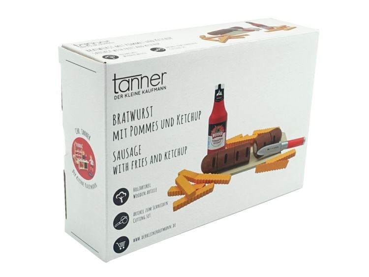 Produktbild: Bratwurst mit Pommes und Ketchup
