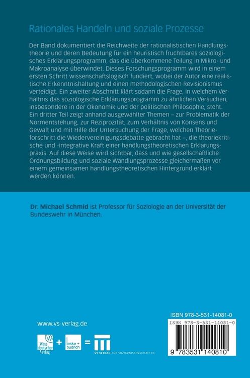 Produktbild: Rationales Handeln und soziale Prozesse