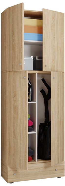 Produktbild: Holz Besenschrank Staubsauger Putzschrank Lona S