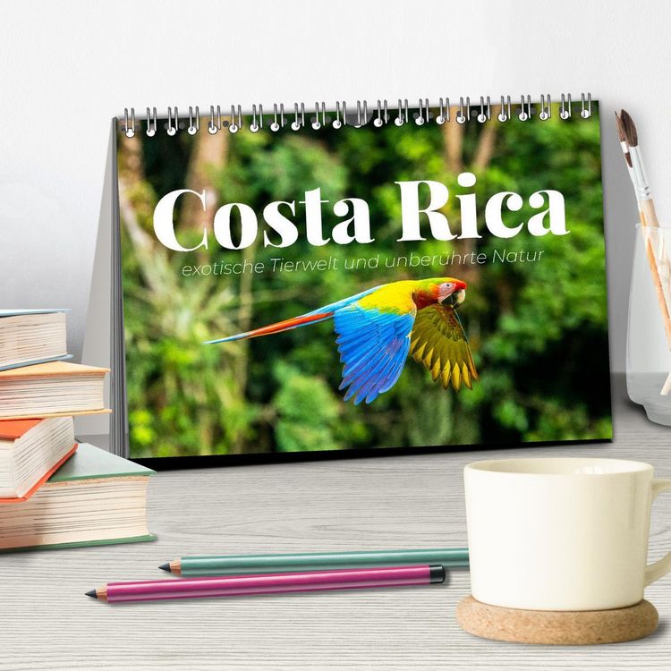 Produktbild: Costa Rica - exotische Tierwelt und unber&uuml;hrte Natur (Tischkalender 2026 DIN A5 quer), CALVENDO Monatskalender