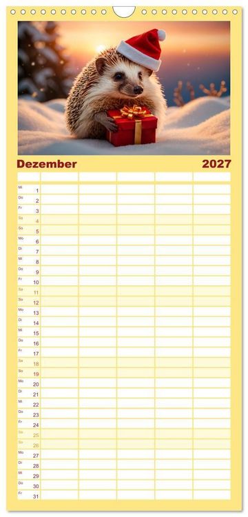 Produktbild: Familienplaner 2027 - Stachelstars mit 5 Spalten (Wandkalender, 21 x 45 cm) CALVENDO