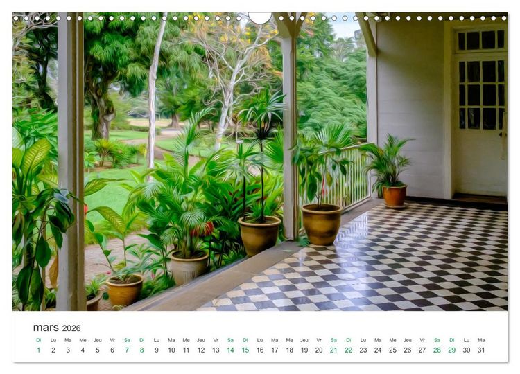 Produktbild: &Icirc;le Maurice entre photographie et peinture (Calendrier mural 2026 DIN A3 vertical), CALVENDO calendrier mensuel