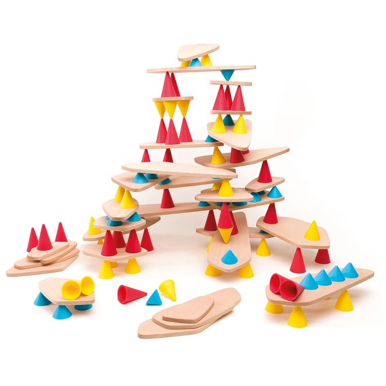 Produktbild: OPPI TOYS - Piks Stapelspielzeug Lernset 129-teilig