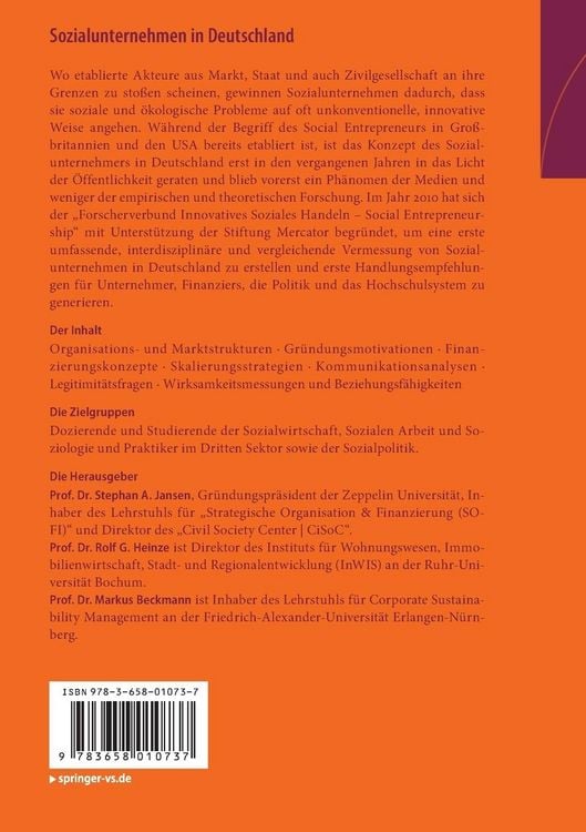 Produktbild: Sozialunternehmen in Deutschland