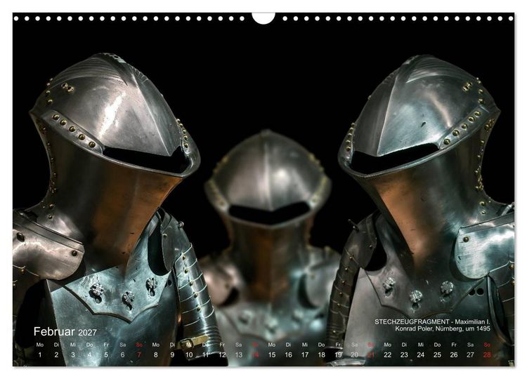 Produktbild: Historische R&uuml;stungen und Waffen (Wandkalender 2027 DIN A3 quer), CALVENDO Monatskalender