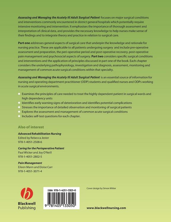 Produktbild: Assessing and Managing the Acutely Ill Adult Surgical Patient