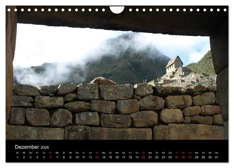 Produktbild: Machu Picchu - Die Stadt in den Wolken (Wandkalender 2026 DIN A4 quer), CALVENDO Monatskalender