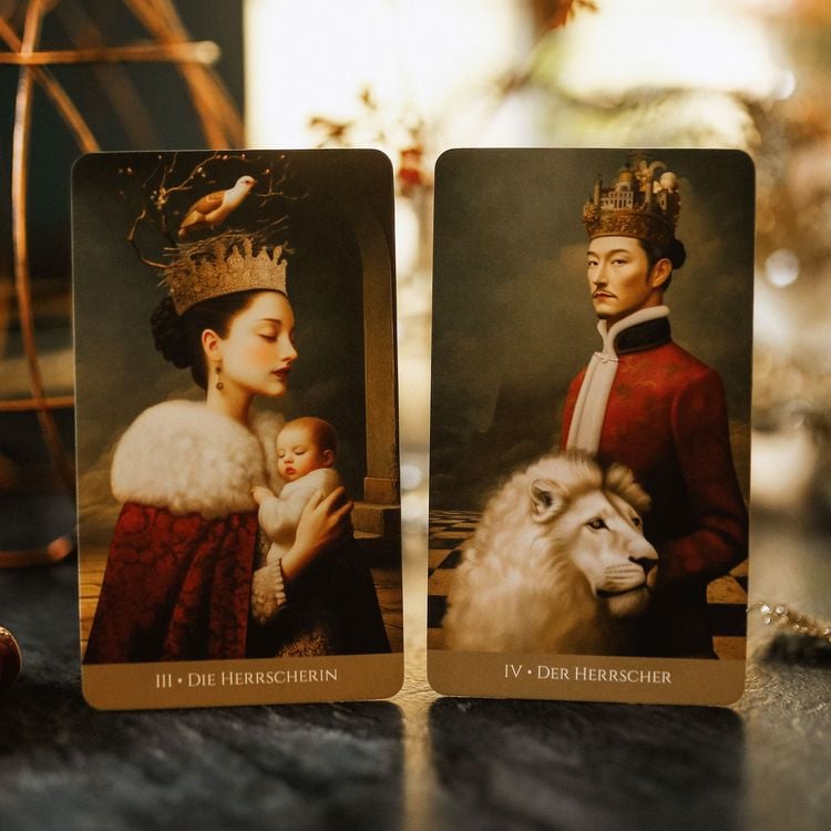 Produktbild: Christephania Tarot - 78 farbige Tarotkarten und ein 176-seitiges Booklet mit Deutungen und Legungen (nostalgisches, hochwertiges Tarotdeck)