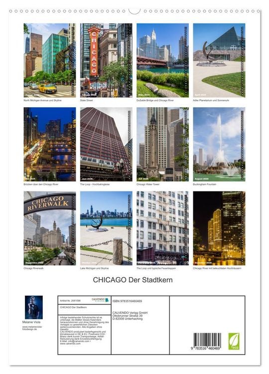 Produktbild: CHICAGO Der Stadtkern (hochwertiger Premium Wandkalender 2026 DIN A2 hoch), Kunstdruck in Hochglanz