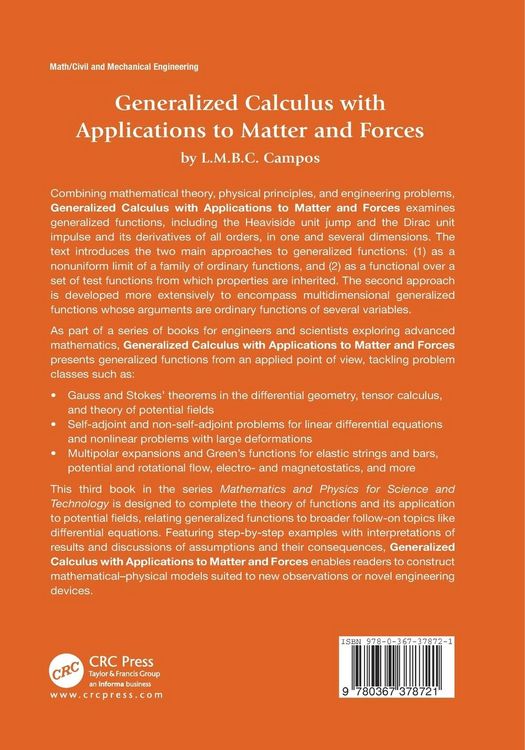 Produktbild: Generalized Calculus with Applications to Matter and Forces