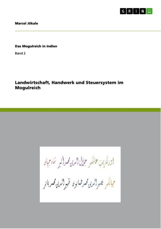Produktbild: Landwirtschaft, Handwerk und Steuersystem im Mogulreich