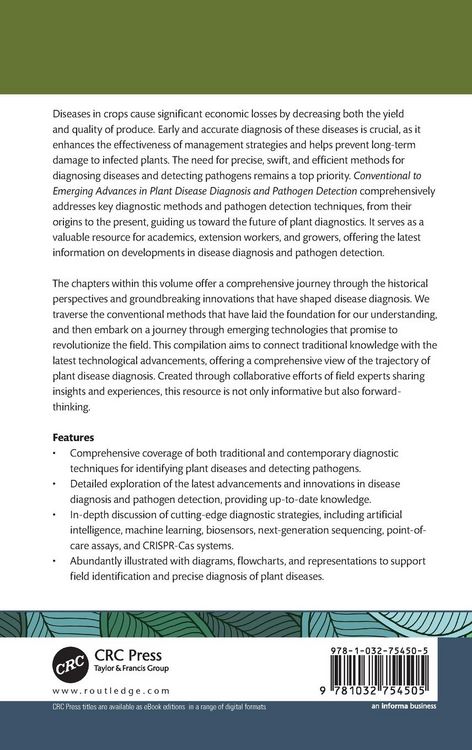 Produktbild: Conventional to Emerging Advances in Plant Disease Diagnosis and Pathogen Detection