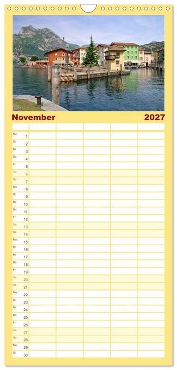 Produktbild: Familienplaner 2027 - Gardasee mit 5 Spalten (Wandkalender, 21 x 45 cm) CALVENDO
