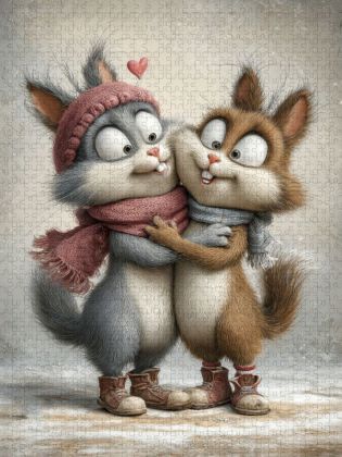 Produktbild: CALVENDO Puzzle Hasen - Liebe | 1000 Teile Lege-Gr&ouml;&szlig;e 64x48cm Foto-Puzzle f&uuml;r gl&uuml;ckliche Stunden