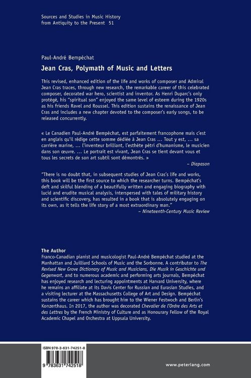 Produktbild: Jean Cras, Polymath of Music and Letters