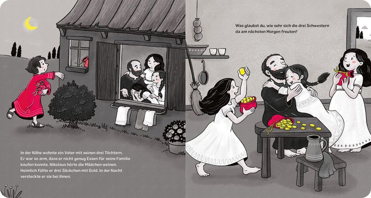 Produktbild: Die Geschichte vom heiligen Nikolaus Kontrastbuch (Pappbilderbuch)