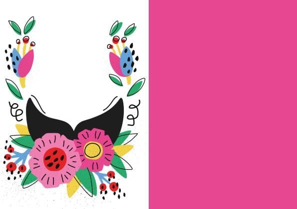 Produktbild: Design Paper Frida Kahlo DIN A5. Mit Falz f&uuml;r Klappkarten