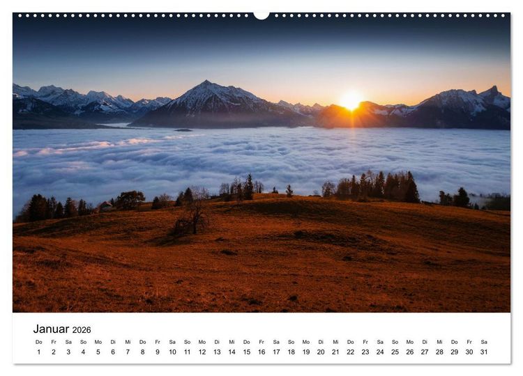Produktbild: Wunderwelt Schweiz (Wandkalender 2026 DIN A2 quer), CALVENDO Monatskalender