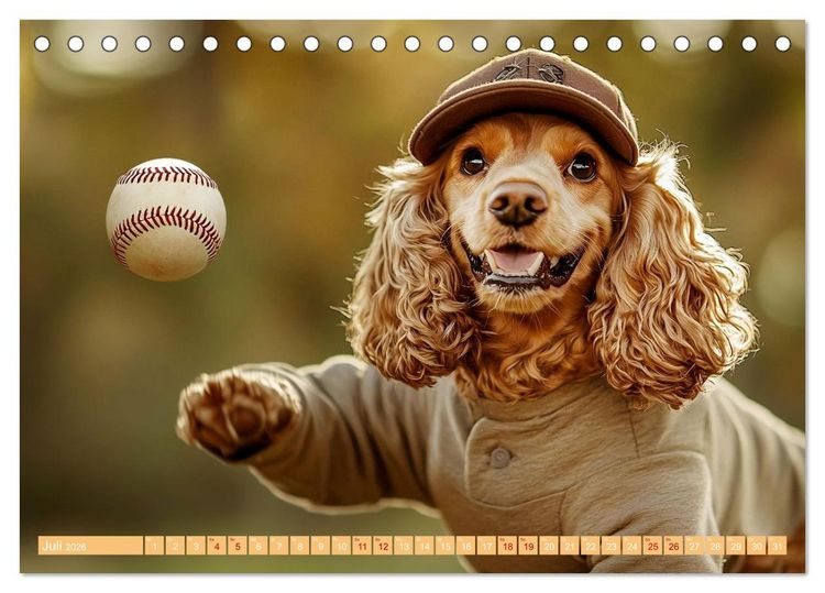 Produktbild: Lustige Sportarten f&uuml;r Hunde (Tischkalender 2026 DIN A5 quer), CALVENDO Monatskalender