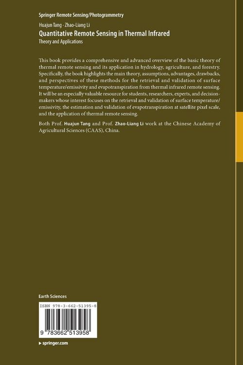 Produktbild: Quantitative Remote Sensing in Thermal Infrared
