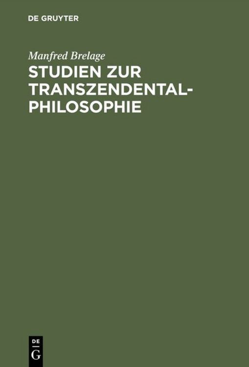 Produktbild: Studien zur Transzendentalphilosophie