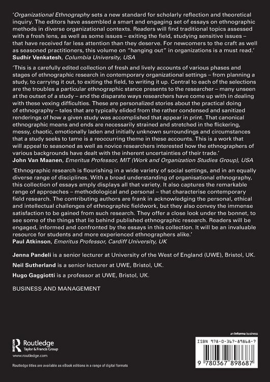 Produktbild: Organizational Ethnography
