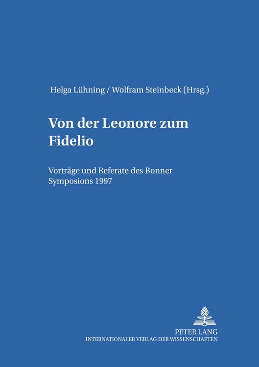 Produktbild: Von der &laquo;Leonore&raquo; zum &laquo;Fidelio&raquo;